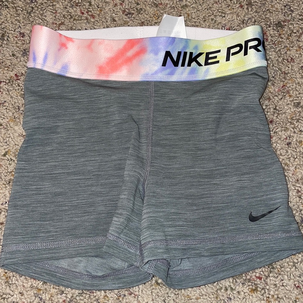 grey tie dye nike pros! size x-small